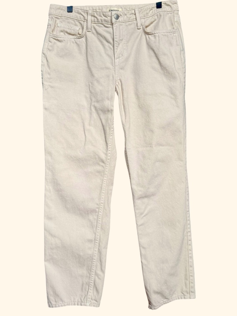 L'Agence Marjorie Mid Rise Jeans in Oat Sz 28